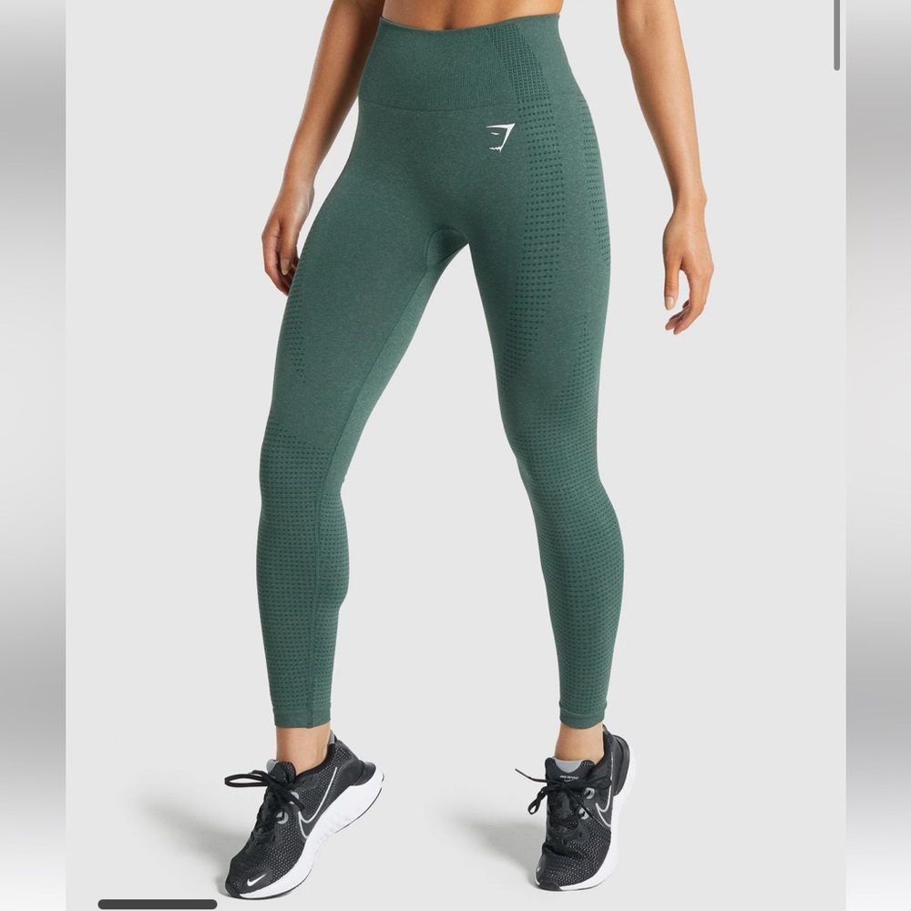 Gymshark Vital Seamless 2.0 Leggings - Dark Green Marl